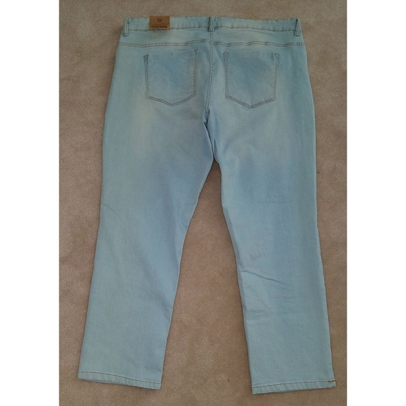 NWT Route 66 Distressed Jeans Pants Womens 34 Relaxed Fit Medium Rise Girlfriend - Picture 6 of 7